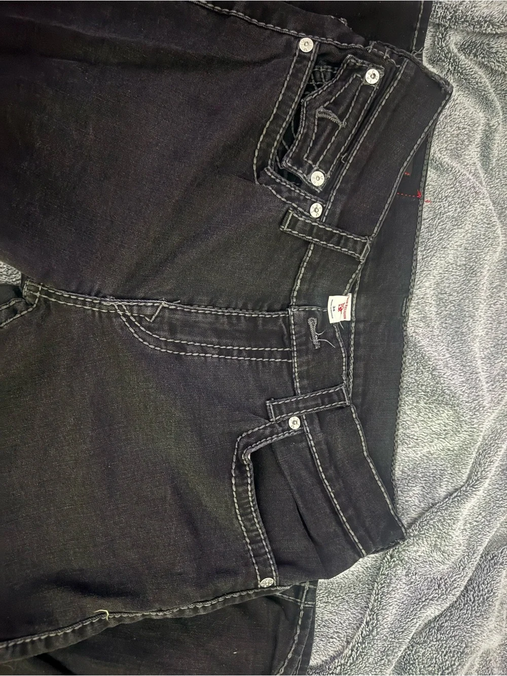 True religion men’s black straight leg  jeans